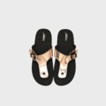 Metallic Buckle Slippers