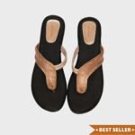 Golden Aura Stone-Studded Flats